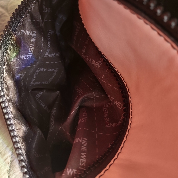 Nine West Faux Leather Backpack Purse In Black/White - Picture 9 of 10